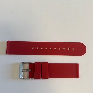 Archer watch strap 21 mm in soft rubber Red